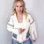 Pol Cloud Chaser Cream Quilted Open Front Embroidered Jacket - Boujee Boutique 