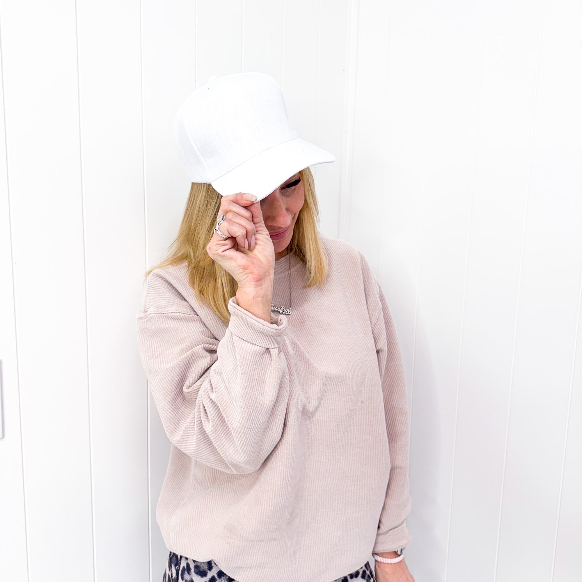 Basic Babe Ball Cap in White - Boujee Boutique 