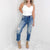 BAYEAS High Waisted Painted and Bleach Splattered MOM Jeans - Boujee Boutique 