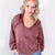 Street Chic Open V Neckline Terry Pullover Hoodie in 3 Options - Boujee Boutique 