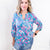 Dear Scarlett Lizzy Top in Aqua Blue and Pink Paisley - Boujee Boutique 