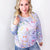 Happy Splendor Mineral Washed Terry Long Sleeve Pullover In Washed Lilac - Boujee Boutique 