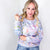 Happy Splendor Mineral Washed Terry Long Sleeve Pullover In Washed Lilac - Boujee Boutique 