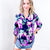 Dear Scarlett Lizzy Top in Navy and Purple Floral - Boujee Boutique 