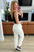 Judy Blue Charlene High Rise Jogger in Ecru