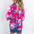 Dear Scarlett Lizzy Top in Magenta and Teal Tropical Floral - Boujee Boutique 