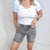 Judy Blue Cloudberry Breeze Grey Bermuda Shorts - Boujee Boutique 