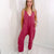 Dark Rose Plunge Sleeveless Jumpsuit with Pockets - Boujee Boutique 