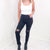 Judy Blue Black Distressed Tummy Control High Waist Skinny Jeans - Boujee Boutique 