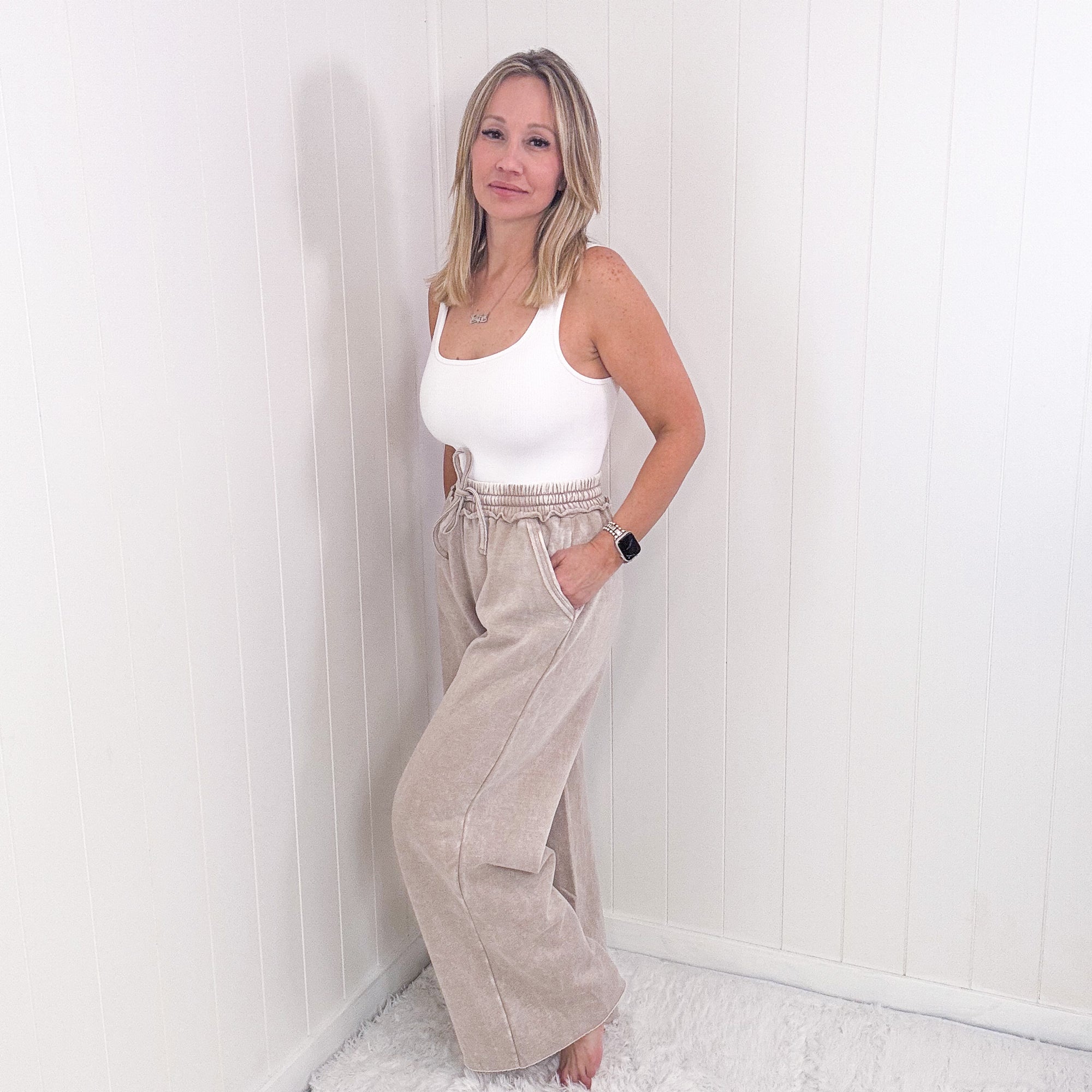 Relaxed on the Weekend Full Length Palazzo Pants in 5 Colors - Boujee Boutique 