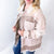 Set Me Free Mineral Washed Corduroy Color Block Jacket In Mauve *Final Sale*