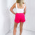Flamingo Pink French Terry Cropped Pullover Hoodie Shorts Set - Boujee Boutique 