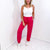Tencel Deep Pink Drawstring Cargo Jogger Jeans - Boujee Boutique 
