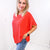 Spring Bloomin Coral Orange Ribbed Oversized Short Sleeve Top - Boujee Boutique 
