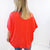 Spring Bloomin Coral Orange Ribbed Oversized Short Sleeve Top - Boujee Boutique 