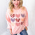 All Hearts Aglow Mineral Wash Patch Terry Knit Pullover In 3 Options *Final Sale*