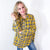 Effortless Edge Frayed Plaid Longline Button Up Top In Mustard *Final Sale*