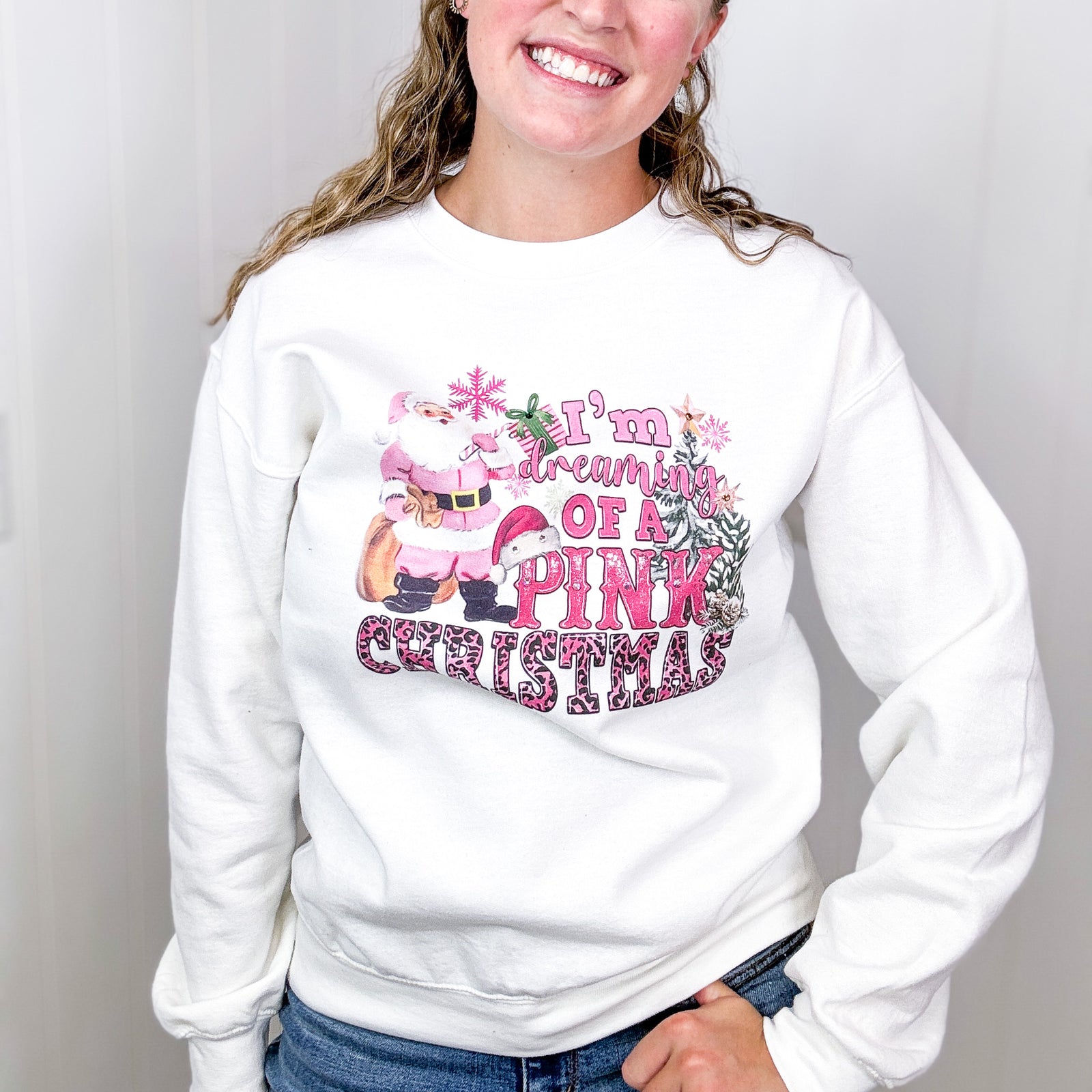 Bling I'm Dreaming of a Pink Christmas Sweatshirt