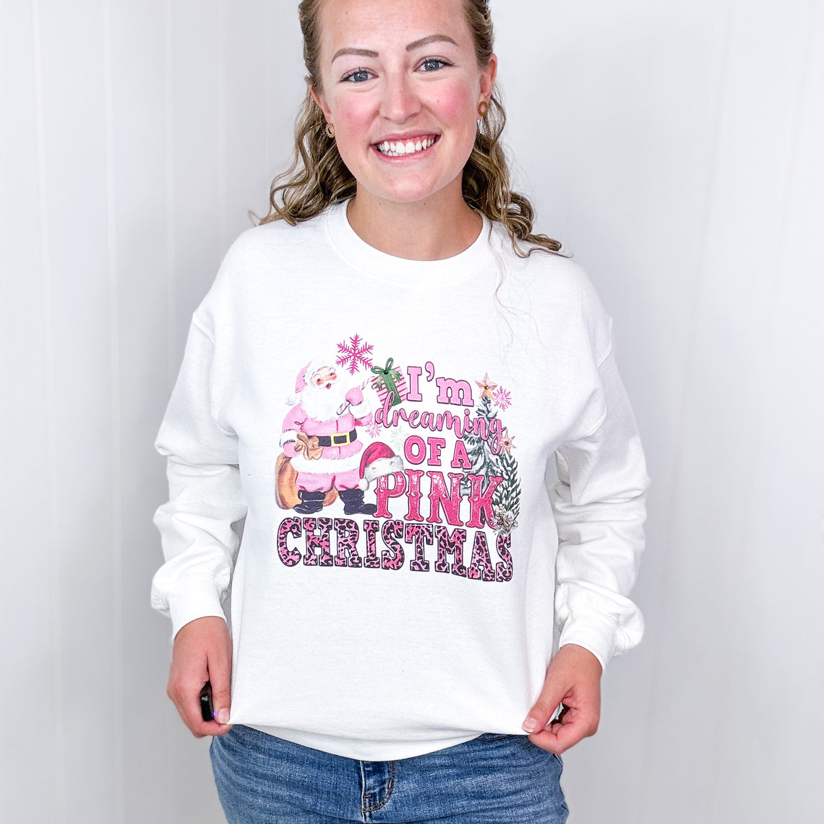 Bling I'm Dreaming of a Pink Christmas Sweatshirt