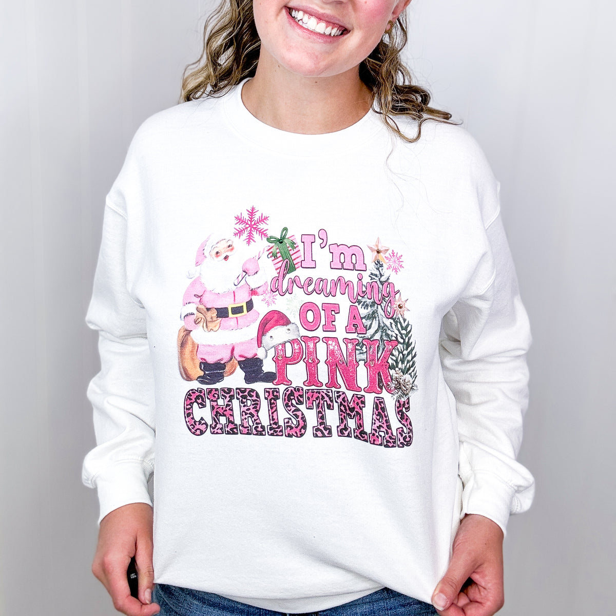 Bling I'm Dreaming of a Pink Christmas Sweatshirt