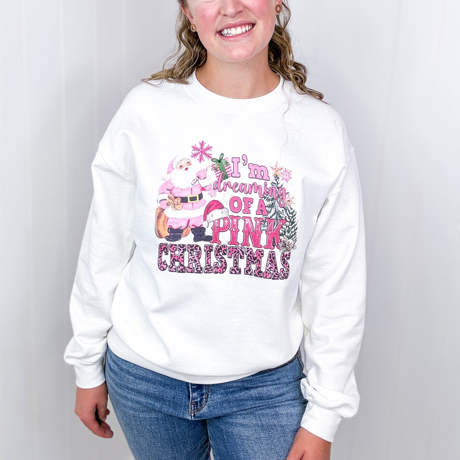 Bling I'm Dreaming of a Pink Christmas Sweatshirt