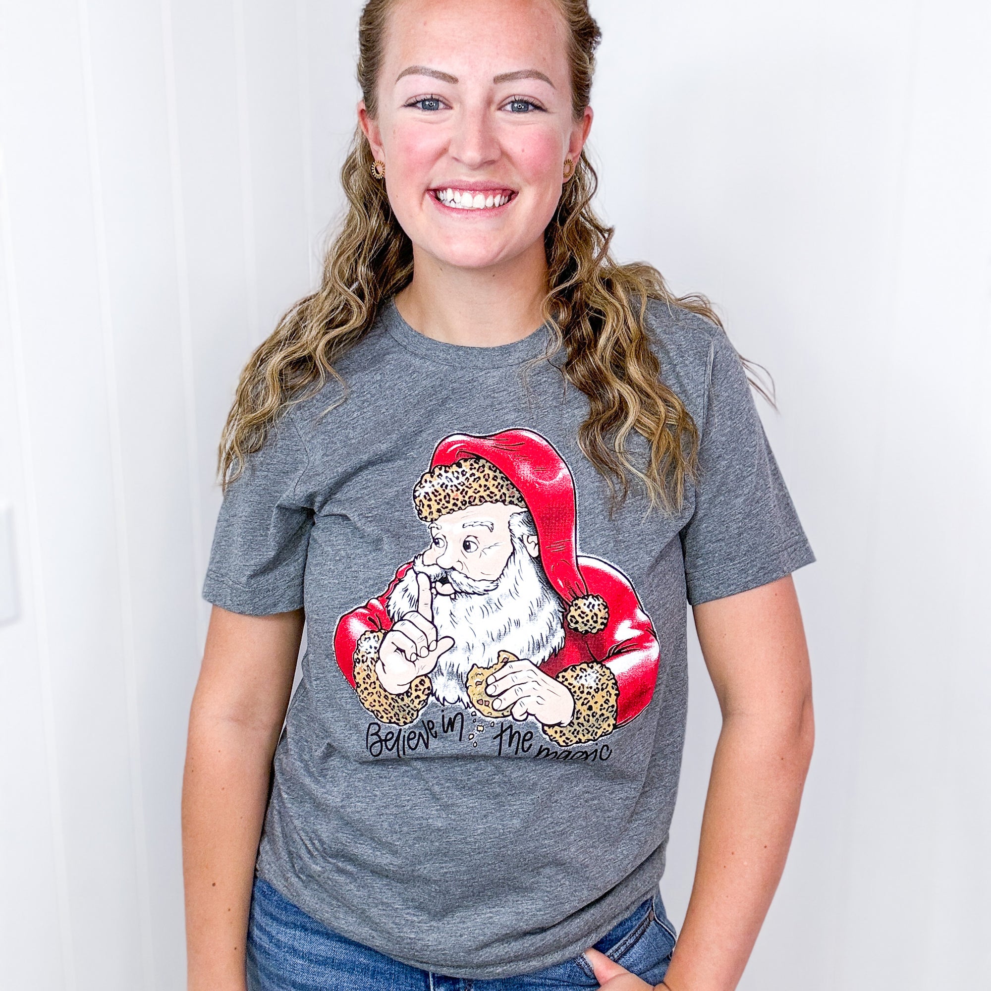 Believe in the Santa Magic Short Sleeve Graphic Tee