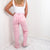 RISEN Washed Pink High Waist Tummy Control Wide Leg Jeans - Boujee Boutique 