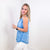 Summer Washed Button Raw Hem Sleeveless Henley Top in 9 Colors - Boujee Boutique 