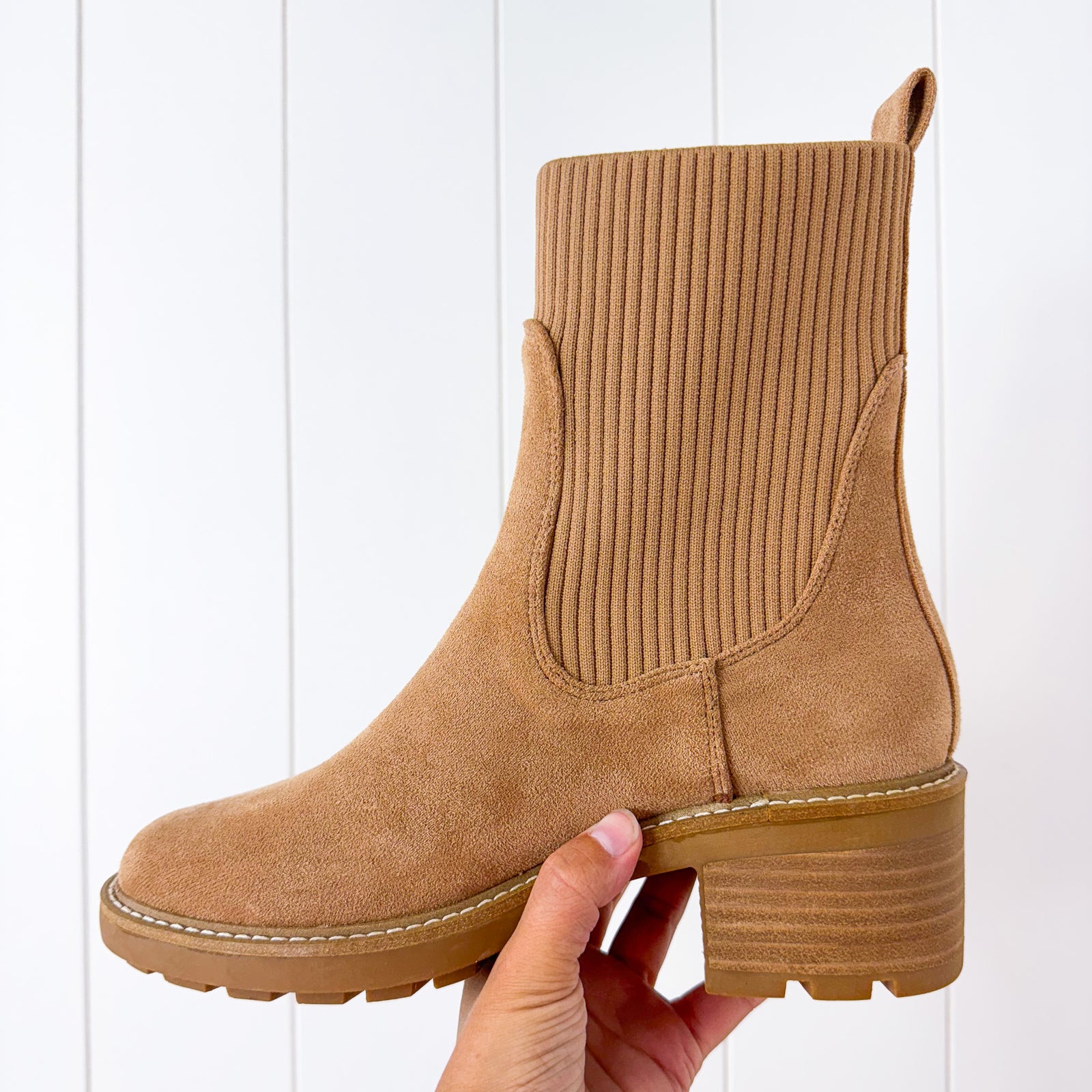 Corkys Goodness Gracious Camel Faux Suede Bootie - Boujee Boutique 