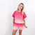 Summer Escape Ombre Terry Knit Short Sleeve Top in 2 Colors - Boujee Boutique 