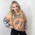 Humbling Peace Patch Mixed Mineral Wash Long Sleeve Top In Mushroom