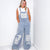 Pol Living Lacy Relaxed Super Wide Leg Patch Detail Denim Overalls - Boujee Boutique 