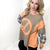 Humbling Peace Patch Mixed Mineral Wash Long Sleeve Top In Mushroom