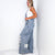Pol Living Lacy Relaxed Super Wide Leg Patch Detail Denim Overalls - Boujee Boutique 