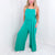 Summer Dreaming Emerald Wide Leg Suspender Overall Jumpsuit - Boujee Boutique 