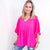 Andree By Unit Airflow Peplum Ruffle Sleeve Top in Fuchsia Pink - Boujee Boutique 