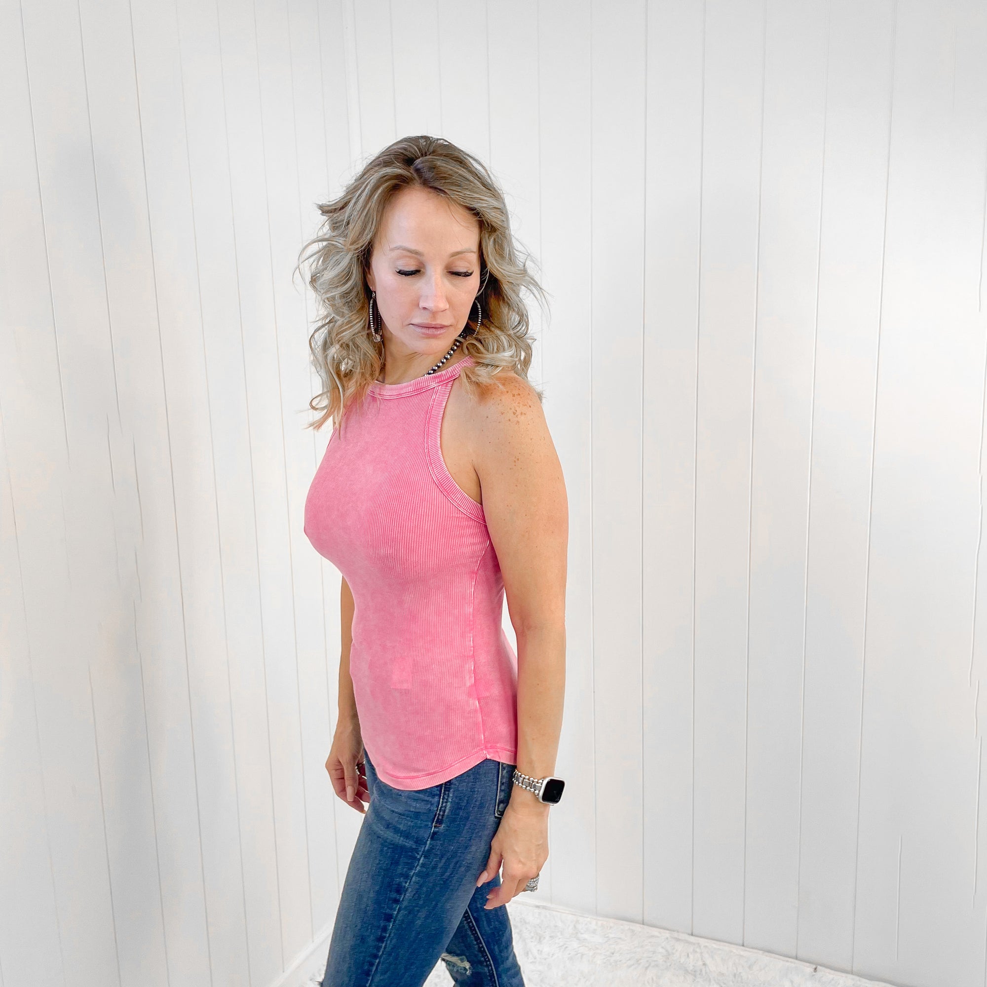 Summer Fun Ribbed Halter Tank Top in 3 Colors - Boujee Boutique 