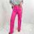Judy Blue Hot Pink High Waist Garment Dyed 90's Straight Jeans - Boujee Boutique 