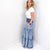 Melody Mist Washed Tencel Tiered Wide Leg Pants in Denim - Boujee Boutique 