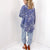 Work with me Blue Paisley Paint Splatter Button up Top - Boujee Boutique 