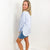 This or That Blue and White Striped Button Down Blouse - Boujee Boutique 