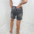 Judy Blue Greyson High Waist Button Fly Cuffed Shorts in Grey - Boujee Boutique 