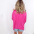 Fuchsia Mineral Wash Rib Pullover Long Sleeve Top - Boujee Boutique 