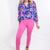 Dear Scarlett Royal and Pink Paisley Lizzy Top - Boujee Boutique 