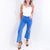 Ocean Blue High Waist All You Need High Waist Fray Bootcut Jeans - Boujee Boutique 