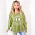 Be Happy Mineral Washed Terry Knit Pullover Long Sleeve Top in 5 Colors - Boujee Boutique 