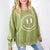 Be Happy Mineral Washed Terry Knit Pullover Long Sleeve Top in 5 Colors - Boujee Boutique 