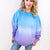 Spring Sky Ombre Oversized Luxe Soft Corded Crewneck Pullover - Boujee Boutique 