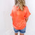 Andree By Unit Pleat Front V-Neck Top in Orange - Boujee Boutique 