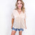 Andree by Unit Pleat Front V-Neck Top in Taupe - Boujee Boutique 